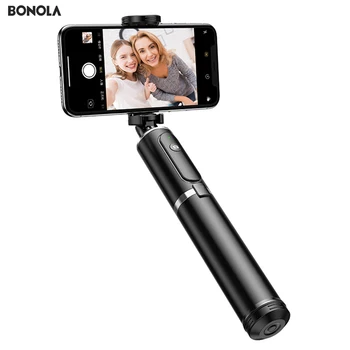 Bonola Portable Bluetooth Selfie Stick Išmaniųjų Telefonų Mini Selfie Stick Trikojo Paslėptas Bluetooth Nuotolinio Valdymo Mobilaus Telefono