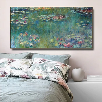 Claude Monet Vandens Lotus Drobės, Paveikslai, Reprodukcijos Impresionistų Meno Plakatų ir Spausdinimo Sienos Nuotraukas vidaus Apdaila