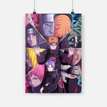 Collab Akatsuki Naruto Anime Plakatu, Įrėminti, Medinis Rėmas, Drobės Tapybos Sienos Meno Dekoro Kambarį Tyrimas Namų Puošybai Spausdina