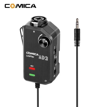 CoMica LinkFlex AD2 XLR /6.35 mm-3,5 mm Mikrofono Preamp Stiprintuvas Audio Adapteris, skirtas vaizdo Kamera Išmanųjį telefoną Gitara Sąsaja Universalus