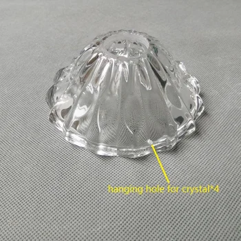 D125*H50mmEuropean stiliaus kristalų lempos arka parama rankos gėlių stiklo dubenėlį dėklas liustra dekoratyvinis apšvietimas priedai