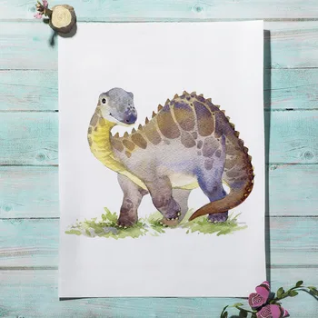 Dinozaurą T-Rex Triceratopsas Sienos Meno Tapybos Drobės Šiaurės Plakatai Ir Spausdina Gyvūnų Spausdina Sienos Nuotraukos, Vaikų, Kūdikių Kambario Dekoro