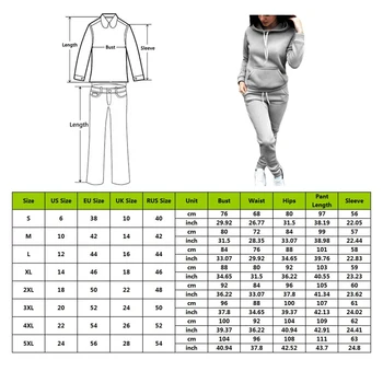 Dviejų dalių apranga moterims 2 dalių Rinkinys Moterims Hoodies Sweatershirts Sporto Rinkinį Šiltas Megztinis Tracksuit moterų drabužių komplektus