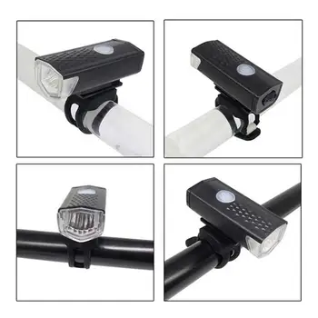 Dviračių USB Įkrovimo Super Ryškus Apšvietimas Priekinių žibintų Nešiojamų MTB Dviračių Šviesos Priedai