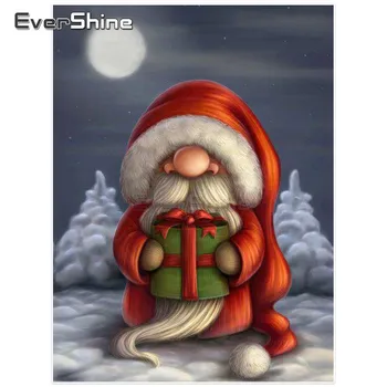 EverShine Diamond Tapybos Kalėdų Visą Raundą Santa Claus Nuotrauką Kalnų Krištolas, Deimantas Siuvinėjimo Kalėdų Dekoracijos Namams