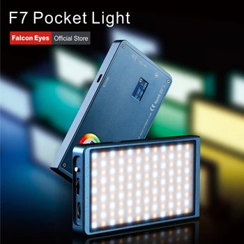 FalconEyes F7 12W RGB LED Šviesos 2500K-9000K Nešiojamas Mini Pocket Kamera, Šviesos Magnetinis Užpildyti Šviesos Video vlog Fotografija