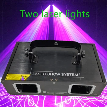 Gamykloje Angos Lazerio Lempa 2 Galvos Lazerio Dual Skylę Etapo Poveikį, DMX512 Apšvietimas DJ Disco Šalies KTV naktinis klubas Ir Šokių aikštelėje