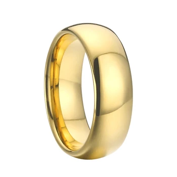 Grynas rankų darbo volframo karbido žiedas aukso spalvos Santuokos MYLĖTOJAS Aljanso vestuvių pora žiedai vyrams ir moterims