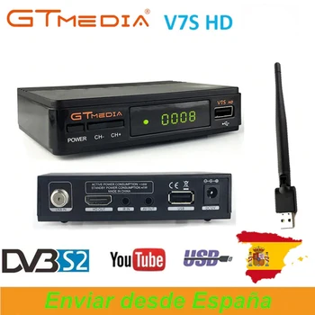 GTMedia V7S HD, Receptorių de satelite DVB-S2, Pilnas 1080P + USB WIFI, Actualización del receptorių Freesat V7, soporte España