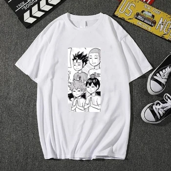 Haikyuu Funny Cartoon Grafika Marškinėliai Vyrams Mados Japonų Anime T-shirt Vasaros Streetwear Marškinėlius Hip-Hop Top Tees Vyras