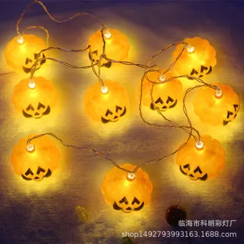 Helovinas Moliūgų Jack-O-Lantern Orange LED String Šviesos Festivalis Namų Prop Dekoro Helovinas Šalis Dekoro Jack Žibintai
