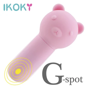 IKOKY 10 Dažnio Klitorio Stimuliatorius G-spot Massager tiek tenka Vibratorius USB įkrovimo Kulka Vibruojantis Kiaušinis Sekso Žaislai Moterims