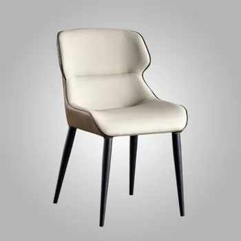 JOYLOVE Šiaurės Minimalistinio Odos Namų Ketaus Kėdė Modernios Šviesos Prabangus Kambarys Dizainerio Kėdė italijos Minimalistinio Stiliaus Valgomojo Kėdės