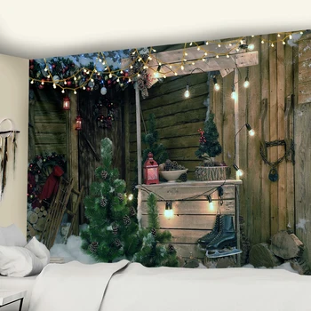 Kalėdos Meno Sienos Kabo Gobelenas Kalėdų Medžio Sniego Menas Papuošalai Kalėdų namų puošybai Šiaurės Stiliaus Dovana
