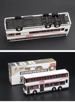 Kolekcines Žaislas Lydinio Modelis 188-KMB Regal KMB Honkongo Dviaukštis Autobusas Vaikų Žaislas Dovana