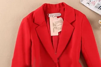 Kombinezonas šortai kostiumas moteriška nauja korėjos versija, raudona temperamentas OLIS mažas kostiumas striukė + kelnės mados atsitiktinis dviejų dalių