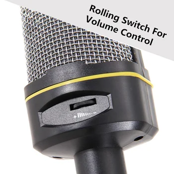 Kondensatoriaus mikrofonas Garso įrašų Studijoje Su Trikoju 3.5 mm Kištukas Radijo Braodcasting Dainavimo Įrašymo KTV Karaoke Kompiuteris