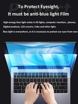 KPAN Anti-Mėlynos spalvos Grūdintas Stiklas Filmas Nešiojamas MateBook 13 D14 D15 garbę magija knyga 14 15 16 Screen Protector, su Plėvele Klaviatūra