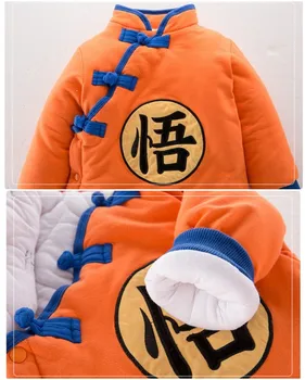 Kūdikis, Berniukas Mergaičių Medvilnės Žiemos Ilgos Rankovės Apranga 2 Tipų Kinijos Stilių, Charakterį Romper Jumpsuit Kūdikių Šiltų Drabužių Naujas 2021