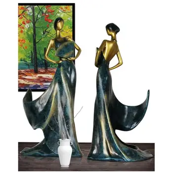 Kūrybos Namuose Dekoratyvinės Figūrėlės Puošyba, Modernus Minimalistinio Mėlyna Imtis Ventiliatorius Grožio Vyninės Apdailos Creative Vestuvių Amatų