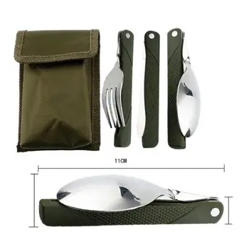 Lauko kempingas virtuvės nešiojamas mini stalo įrankių rinkinys, lyginimo stalo įrankių rinkinį su šaukštu, šakutė peilis kempingas peiliai