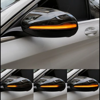 LED Dinaminis Posūkio Signalo Indikatorių Teka Eilės Mercedes Benz C Klasė W205 E W213 S W217 V W447 Pusės Galinio Veidrodėlio Lemputė