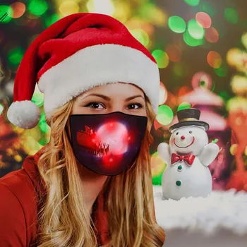 LED Kalėdų Maske Šviesą Kaukė Kalėdų Žiburiai Švytinčiomis Kaukėmis ir Vyrams, Ir Moterims Laimingų Naujųjų Metų Maske Žaislai Veidą nuo saulės