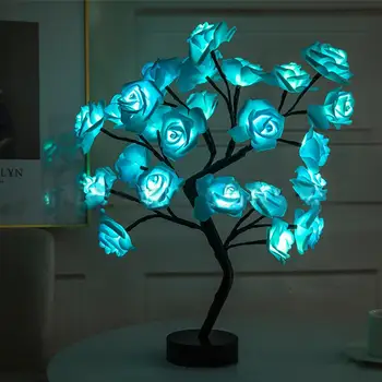 Led lempos, Rožė, Medis, Gėlių Formos USB Prievado ir Baterija Dekoratyvinis LED Lentelė Žibintai Šalys Kalėdos Vestuvių