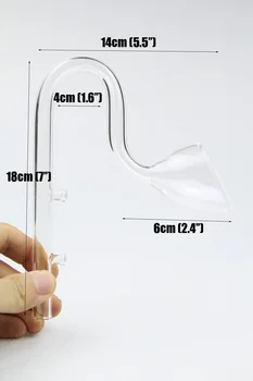 Lily stiklo vamzdis pritekėjimo srautas išspręsti dvigubo siurbimo taurės ADA kokybės filtrai aksesuaras akvariumo vandens augalų, žuvų bakas