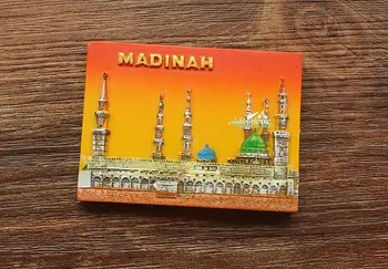 Masjidal-Madinah, Saudo Arabija Turizmo Kelionių Suvenyrų 3D Dervos Šaldytuvas Magnetas Amatų DOVANA