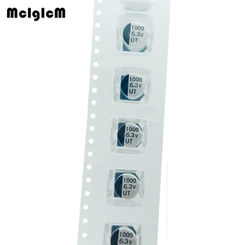 MCIGICM 500pcs 1000UF 6.3 V 8mm*10,2 mm SMD Aliuminio elektrolitinių kondensatorių
