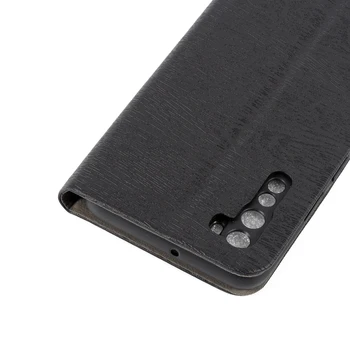 Medienos grūdų PU Odos Atveju OnePlus Nord Flip Case For OnePlus 8 NORD 5G OnePlus Z Telefono Maišelį Atveju Minkštas Silikoninis Galinio Dangtelio