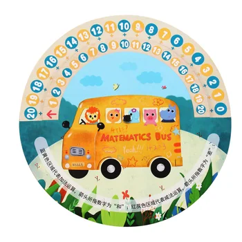 Mediniai Matematikos Žaislas Digitals 0 iki 20, Papildymas & Atimti Lenta su Laikrodžiu Žaislas Aritmetinis Žaislai Vaikams Preshool vaikų Darželis