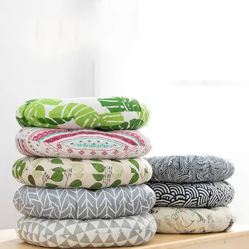 Medvilnės skalbiniai, pagalvės spalvotas spausdinimas mados tatamio apvalios pagalvėlės storos kvėpuojantis pagalvė pagalvėlės, kėdės, sofa-lova, minkšta apdaila