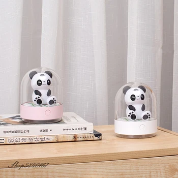 Mielas Panda Naktį Šviesos diodų (Led RGB Spalva Permainingi Naktį Lempos Aromaterapija Naktinis Apšvietimas Vaikų Miegamasis Kūdikių Vaikai Žibintai Dovana