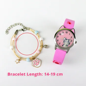 Mielas Sūris Katė Modelio Moterų laikrodis su Apyranke Kvarciniai Analoginiai Ponios Laikrodžiai, Vaikų Mergaičių Studentų Laikrodis Dovana Relogio Feminino