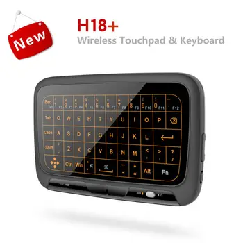 Mini H18+ 2,4 GHz Belaidė Klaviatūra, Touchpad Touchpad Usb Spalva Trijų Lygių Apšvietimas Oro Pelės Su įmontuota Ličio Baterija
