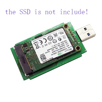 Mini mSATA su USB 3.0 SSD Kietąjį Diską HDD Dėžutės Išorės Talpyklos Didelės Spartos Atveju kietojo disko prijungimo stotis