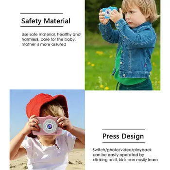 Mini Vaikų Kamera Full HD Nešiojamieji Įkraunamieji Skaitmeninės Vaizdo Kameros Universali 3.5 Colio Ekranas, Vaikai Kamera 1 set