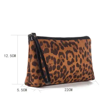 Miyahouse Leopardas Spausdinti Kosmetikos Krepšys Moterų Makiažas Maišelį Suede Kelionių Organizatoriaus Saugojimo Dėklas Panele, Tualetinių Reikmenų Plovimo Krepšiai