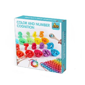 Montessori Mediniai Skaičius Rūšiavimo Vaikams Ikimokyklinio Įrašą Granules, Matematikos Skaičiavimo Pažinimo Spalva Švietimo Žaislai Vaikams