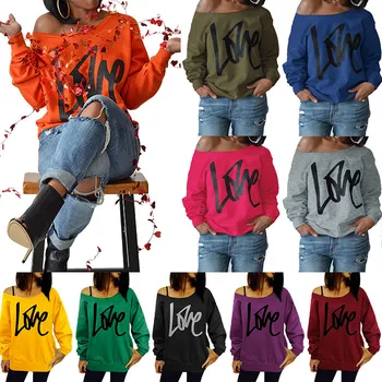 Moteris hoodies palaidinės ponios rudens žiemos 2020 spausdinti meilės festivalių klasika šalys drabužius prakaito marškinėliai hoodies