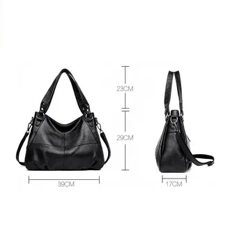 Moterų maišas kokybės 2020 nauji moteriški krepšiai didelis juodas pečių maišą moterų crossbody krepšys