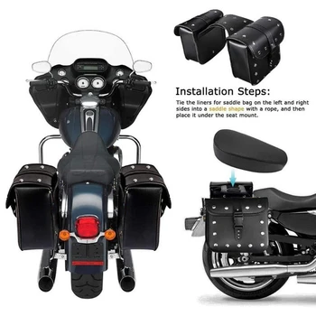 Motociklo Balno Krepšiai, 2 Pak Universalus PU Odos Įrankinės, Honda Shadow Suzuki Boulevard Sportster