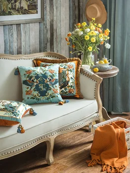 Mėlyna Oranžinė Amerikos, Europos Stiliaus Šviesos Prabangos Britų Užvalkalas Sofa Atgal Pagalvėlės Užvalkalas Lovos