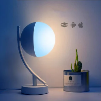 Naktį šviesos stalo lempa miegamasis paprasta wifi smart 