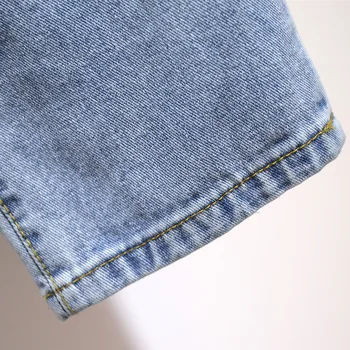 Nauja rudens žiemos plius dydis džinsai moterims didelių palaidų atsitiktinis elastinga juosmens kišenės, tiesios džinsinio ilgas kelnes 4XL 5XL 6XL 7XL