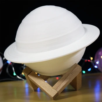 Naujos Įkraunamosios 3D Spausdinimo Saturnas Lempos Kaip Mėnulio Lempos Naktį Šviesa Mėnulio Šviesos Su 3Colors 16Colors Nuotolinio Dekoro Kūrybos Dovana
