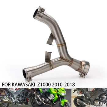 Nerūdijančio Plieno Motociklo Išmetimo Viduryje Vamzdžio Vidurinis Vamzdis Ryšį Prijungti Adapterį Kawasaki Z1000 2011-2018