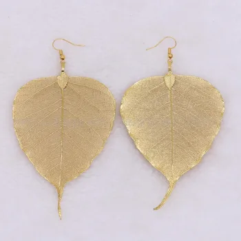 Originali lapų auskarai gamtos lapų pakabukas žavesio laisvos formos formos egzemplioriai lapų auskarai didmeninės juvelyrikos 2056